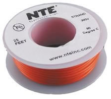 25Ft Orange 24Awg Stranded Copper Hookup Wire 300 Volt