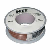 25' Brown 20Awg Solid Copper Hookup Wire 300 Volt