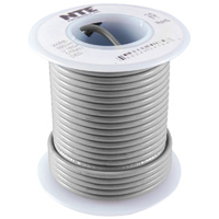 100Ft Gray 22Awg Solid Copper Hookup Wire 300 Volt
