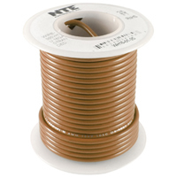100Ft Brown 24Awg Solid Copper Hookup Wire 300 Volt