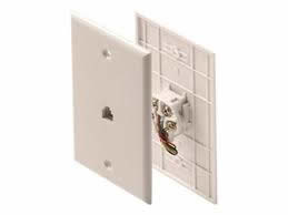 4C Tel Flush Mount Jack - Smooth (White) 6P4C
