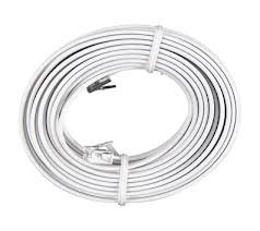 50Ft Modular Line Cord 6P4C White