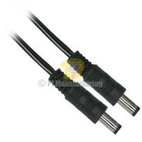 Size M 5.5/2.1mm Coaxial DC Power Cable 3' Male to Male 24Awg