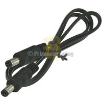 Size M 5.5/2.1mm Coaxial DC Power Cable 6' Male to Female 24Awg