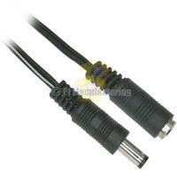 Size M 5.5/2.1mm Coaxial DC Power Cable 6" Male to Female 24Awg