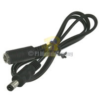 Size M 5.5/2.1mm Coaxial DC Power Cable 6" Male to Female 24Awg